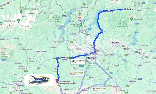 Paracadutismo Valtellina Mappa con Indicazioni stradali